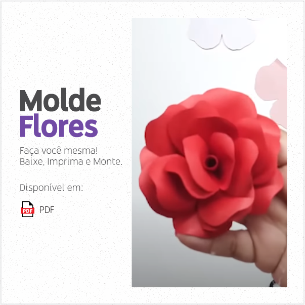 M102 - Molde Flor Rosa em Pétalas