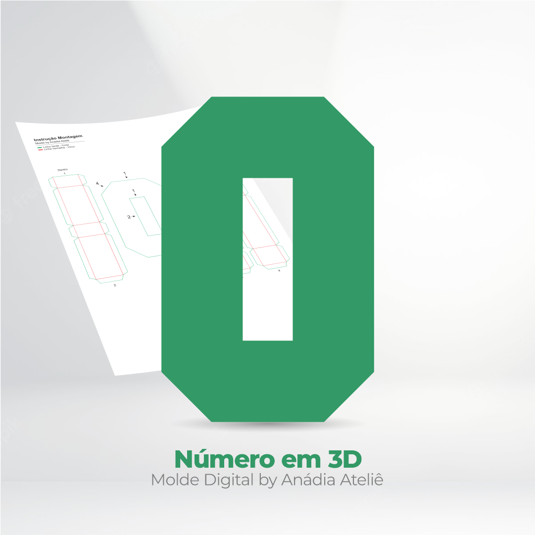 Molde Número 0 em 3D